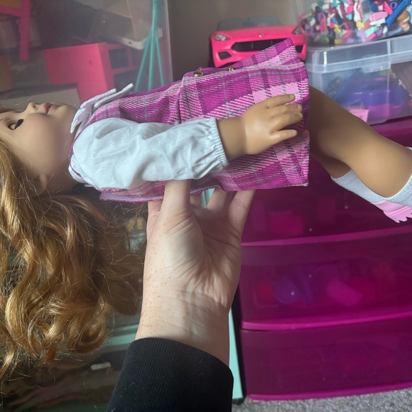 Pink Plaid Doll with Blonde Hair - Picture 3 of 10